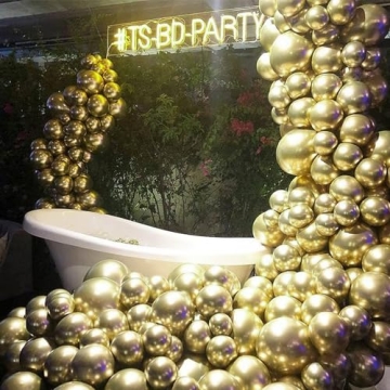 PartyWoo 100 pcs Metallic Gold Balloons for Events