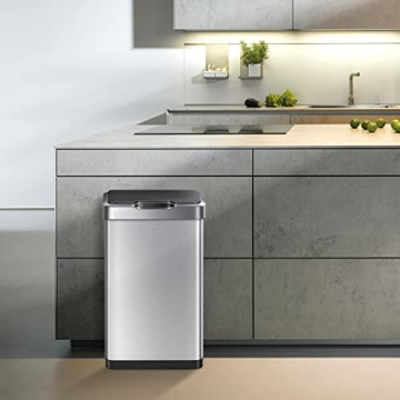 EKO Touchless 50 Liter Trash Can for Modern Kitchens