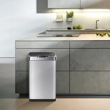 EKO Touchless 50 Liter Trash Can for Modern Kitchens