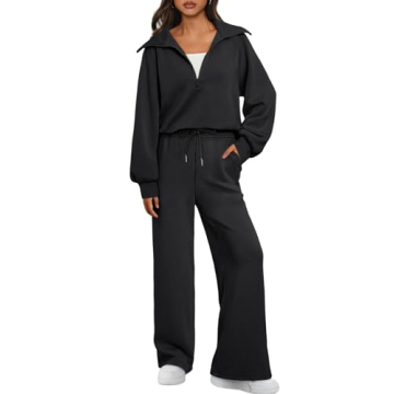 AMOTMET Women's 2 Piece Sweatsuit Set - Chic & Cozy Loungewear for Winter