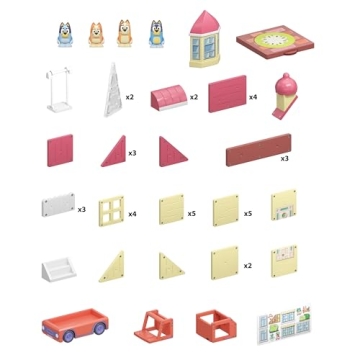 Tile Town Bluey Heeler Home Magnetic Building Playset