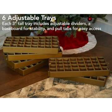 Covermates Keepsakes Rolling Adjustable Ornament Storage Bag - Carrying Handles, Padded Protection, Dual Wheels - Holiday Storage, Green