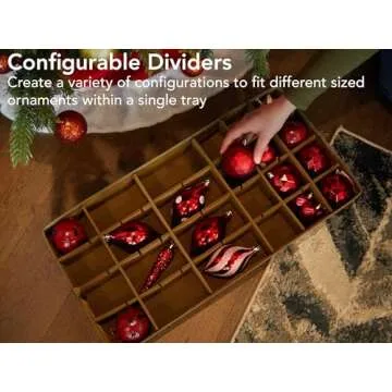 Covermates Keepsakes Rolling Adjustable Ornament Storage Bag - Carrying Handles, Padded Protection, Dual Wheels - Holiday Storage, Green