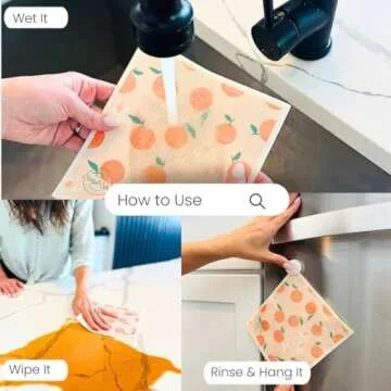 Harps&Seb Eco-Friendly Swedish Dishcloths - 6 Pack, Absorbent