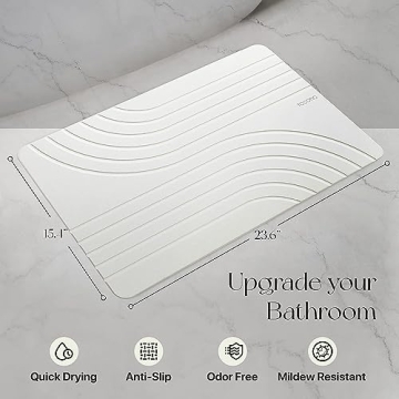 TOSORO Stone Bath Mat - Quick Dry & Non-Slip Design