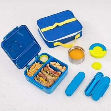 HAIXIN Kids Bento Box - Insulated Lunch Box & Thermos