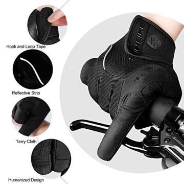 INBIKE Men's Cycling Gloves - Gel Padded and Adjustable