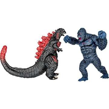 TwCare Exclusive Set of 8 Godzilla vs Kong Toys Movable Joint Action Figures, King of The Monster Dinosaur Shin Ghidorah Skull Crawler Destoroyah Mecha Mechagodzilla Cake Toppers Pack