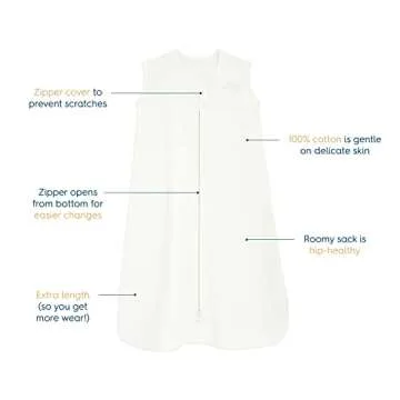 HALO SleepSack Wearable Blanket - Cozy Cotton Swaddle, Safe for Baby, Large, 12-18 M