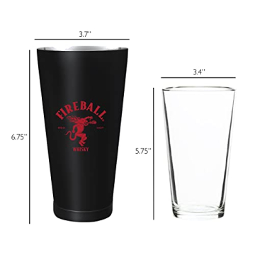 Fireball 2 Piece Boston Shaker Set for Perfect Cocktails