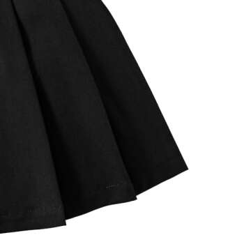 Nivne Tco Toddler Girl Set - Bear Print Crew Neck Sweatshirt and Pleated Skirt - Girls Skirt Outfit 6T