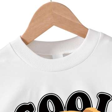 Nivne Tco Toddler Girl Set - Bear Print Crew Neck Sweatshirt and Pleated Skirt - Girls Skirt Outfit 6T