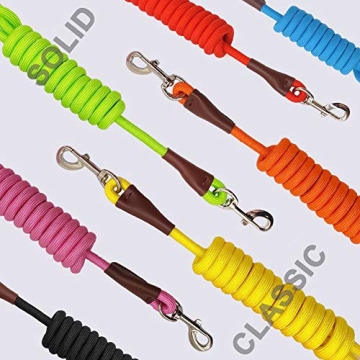 MayPaw Strong Nylon Dog Leash Leather Reinforced Stylish