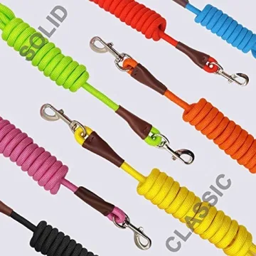 MayPaw Strong Nylon Dog Leash Leather Reinforced Stylish