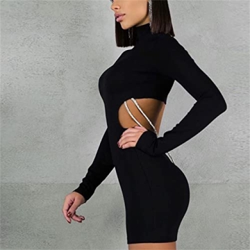 iTranyee Casual V Neck Button Knit Dress for Women