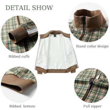 ANOTWENER Track Suits for Men Set 2 Piece Sweat Suits Plaid Tracksuit Men Outfits Sets Sweat Jackets Walking Suits Jogging Jogger Set Green JW-2601-XL