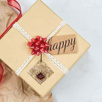 Harry Potter - Marauder's Map - I Solemnly Swear - Mischief Managed - 3.5” Starfire Prints Hanging Glass Accessory | Packaged in Complimentary Velveteen Gift Bag