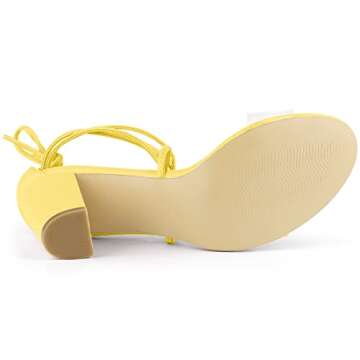 Allegra K Clear Strap Block Heel Sandals for Women