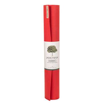 JADE YOGA - Harmony Yoga Mat (3/16" Thick x 24" Wide) (Fire Engine Red, 68")