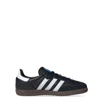 adidas FTWWHT/CBLACK Unisex Samba OG J FTWR whiteCore Black/GUM5 5.5 US, Wide Little_Kid