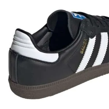 adidas FTWWHT/CBLACK Unisex Samba OG J FTWR whiteCore Black/GUM5 5.5 US, Wide Little_Kid