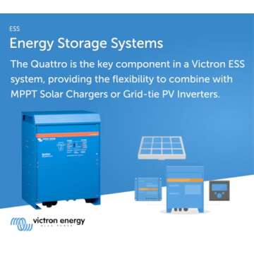 Victron Energy Quattro 5000VA 12-Volt Pure Sine Wave Inverter and 220 amp Battery Charger