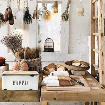 AVV Farmhouse Bread Box for Fresh Kitchen Storage