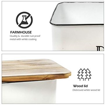 AVV Farmhouse Bread Box for Fresh Kitchen Storage