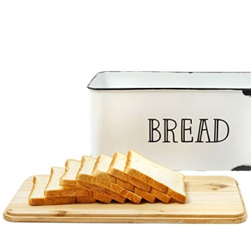 AVV Farmhouse Bread Box for Fresh Kitchen Storage