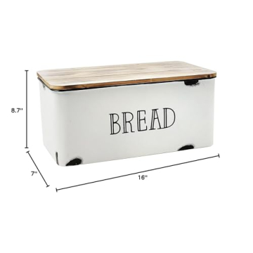AVV Farmhouse Bread Box for Fresh Kitchen Storage