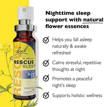 Bach RESCUE SLEEP Spray 20mL, Natural Sleep & Stress Relief Aid, Homeopathic Flower Essence, Vegan, ...