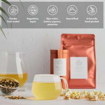 Galerie du Thé Luxury Genmaicha 'Popcorn' Green Tea | 50g Loose Leaf in Beautiful Caddy