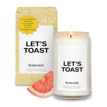 Homesick Let's Toast Candle - Long-Lasting Celebration Scent