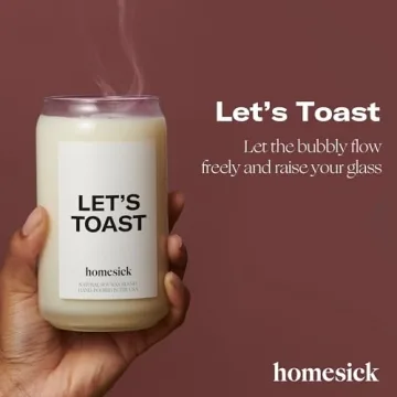 Homesick Let's Toast Candle - Long-Lasting Celebration Scent