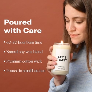 Homesick Let's Toast Candle - Long-Lasting Celebration Scent