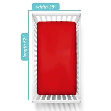 American Baby Company Supreme Fitted Crib Sheet 28" x 52", Enhanced Thickness for Soft, Breathable N...