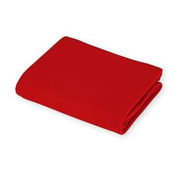 American Baby Company Supreme Fitted Crib Sheet 28" x 52", Enhanced Thickness for Soft, Breathable Neutral 100% Cotton Jersey Comfort, Red, for Boys and Girls