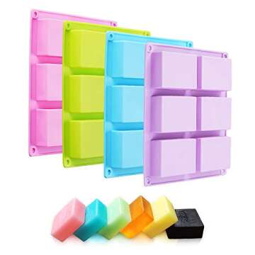 TDHDIKE Silicone Soap Molds for DIY Crafts and Baking