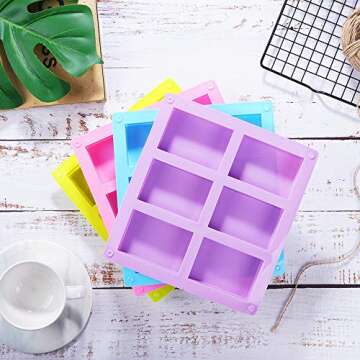 TDHDIKE Silicone Soap Molds for DIY Crafts and Baking