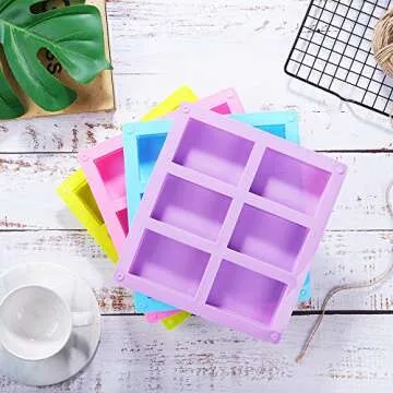 TDHDIKE Silicone Soap Molds for DIY Crafts and Baking