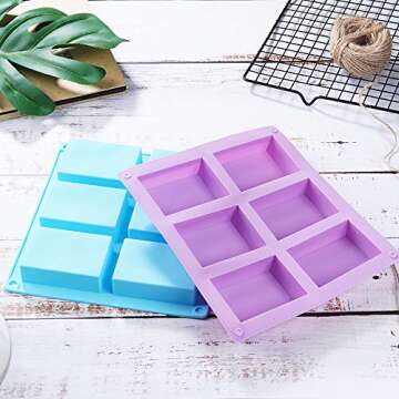 TDHDIKE Silicone Soap Molds for DIY Crafts and Baking
