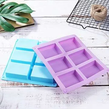 TDHDIKE Silicone Soap Molds for DIY Crafts and Baking