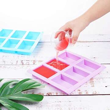 TDHDIKE Silicone Soap Molds for DIY Crafts and Baking