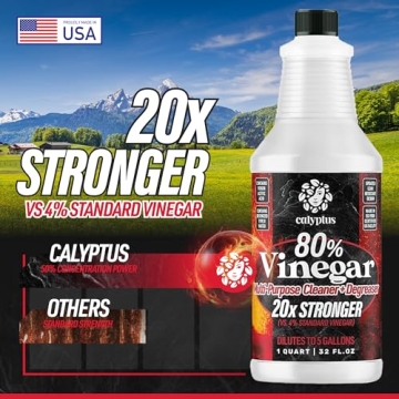 Calyptus 80% Super Concentrated Vinegar for Powerful Cleaning