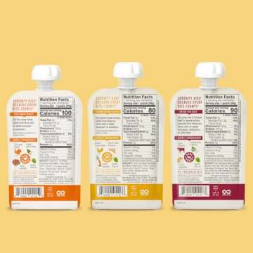 Serenity Kids 7+ Months Bone Broth Puree Made with Organic Veggies - Clean Label Project Purity Awar...