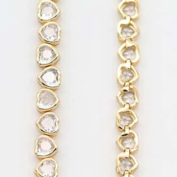 Lavencious Elegant Heart-Shaped CZ Tennis Bracelet for Women
