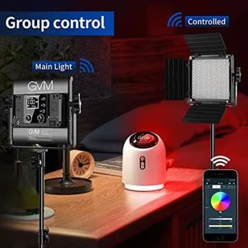 GVM RGB Video Lighting Bi-Color Kit with APP Control