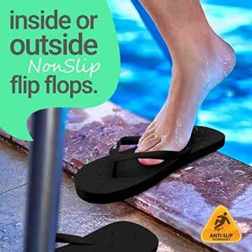 Shower Shoez Non-Slip Flip Flops for Gym & Pool