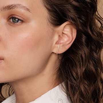 PAVOI Minimalist Gold Plated Ear Cuff Earrings for Women