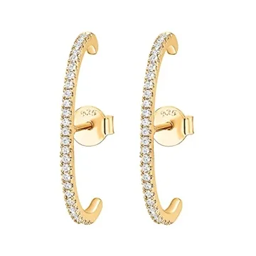 PAVOI Minimalist Gold Plated Ear Cuff Earrings for Women